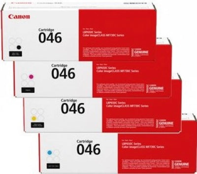 Genuine 4-Pack Canon CART046 CMYK Toner Cartridges