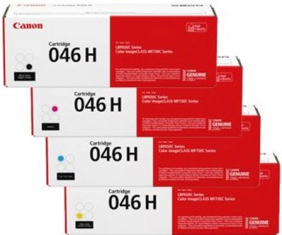 4-Pack Genuine Canon CART046 High Yield CMYK Toner Cartridges