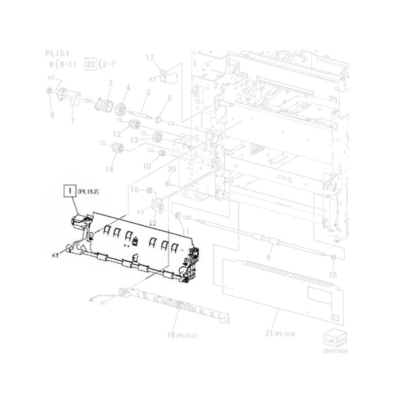 Fuji Xerox IV C2260 C2263 C2265 Registration Transport Assembly (059K66932, 059K66931, 059K66930, 642S01758)