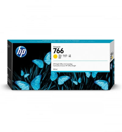 Genuine HP 766 300-ml Yellow DesignJet Ink Cartridge P2V91A
