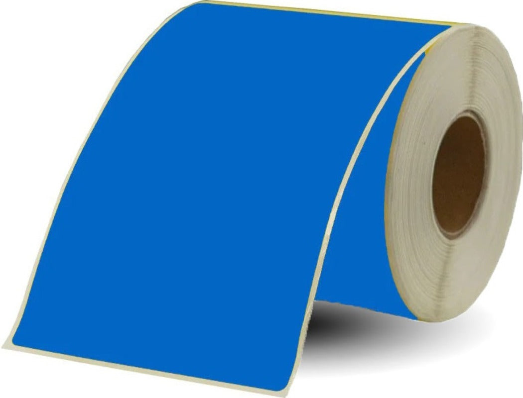100mm x 150mm Direct Thermal Blue Labels - 350/Roll - 40mm Core - Suitable Zebra / Sato