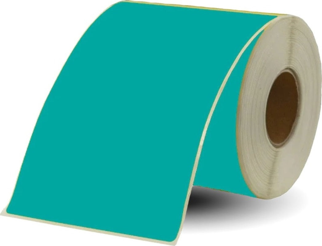 100mm x 150mm Direct Thermal Green Labels - 350/Roll - 40mm Core - Suitable Zebra / Sato