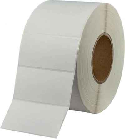 100 x 50mm Direct Thermal Perforated Labels - 3000/Roll - 76mm Core, Permanent Sticky