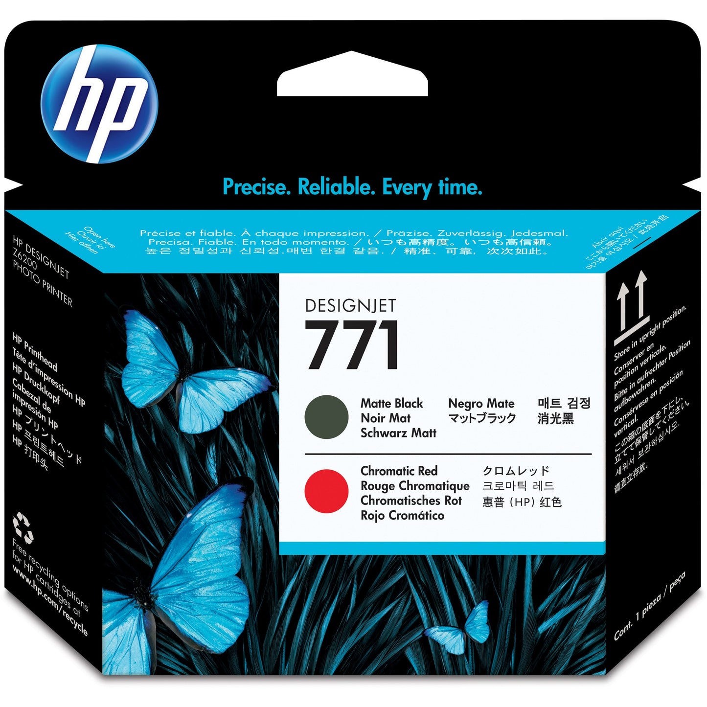 Genuine HP 771 CE017A Matte Black and Chromatic Red Printhead