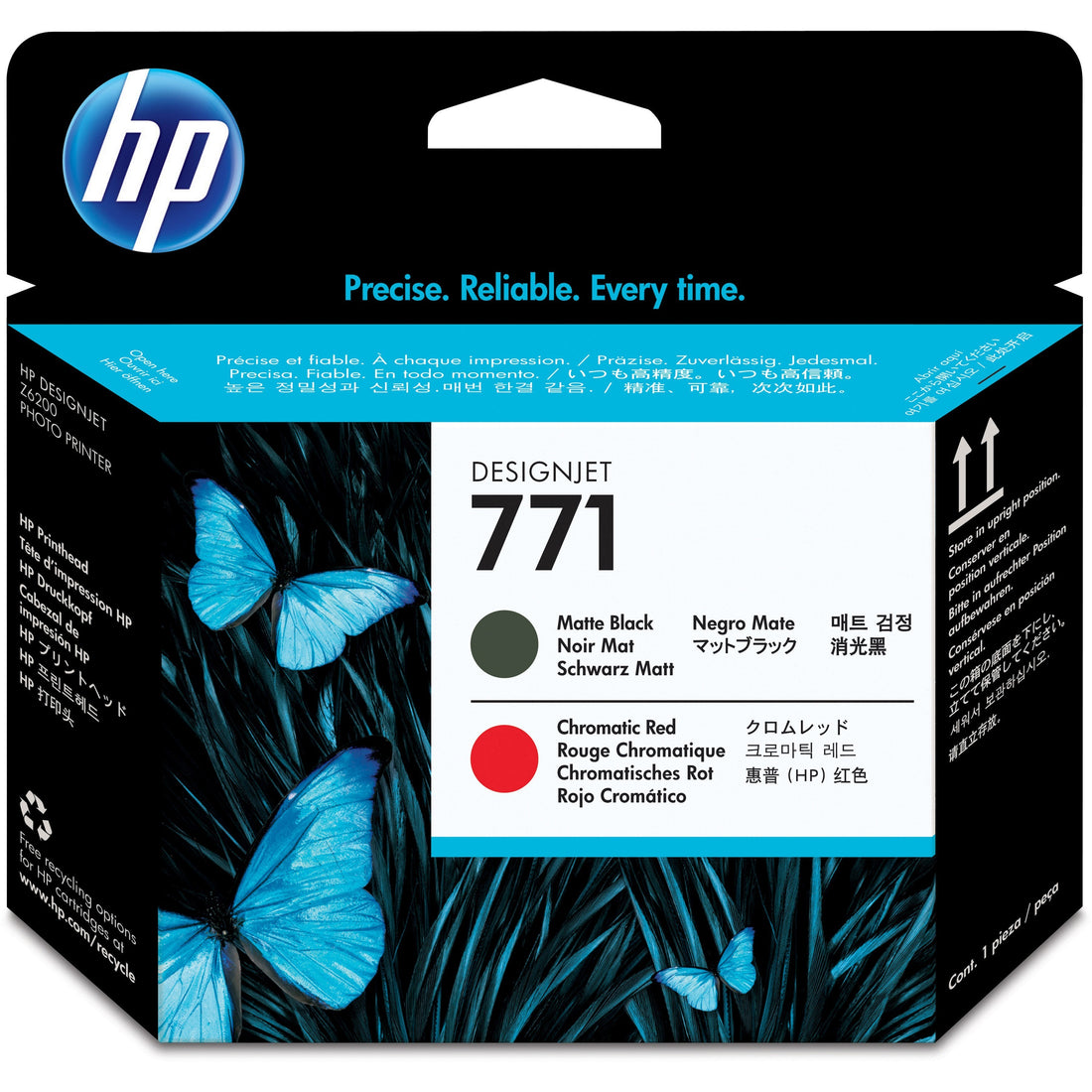 Genuine HP 771 CE017A Matte Black and Chromatic Red Printhead