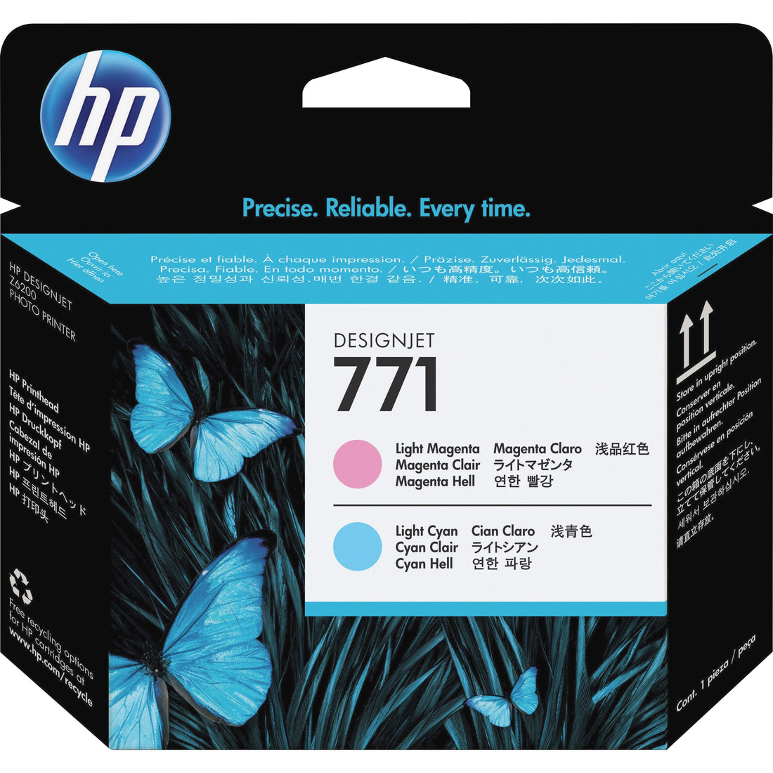 Genuine HP 771 CE019A Light Magenta and Light Cyan Printhead