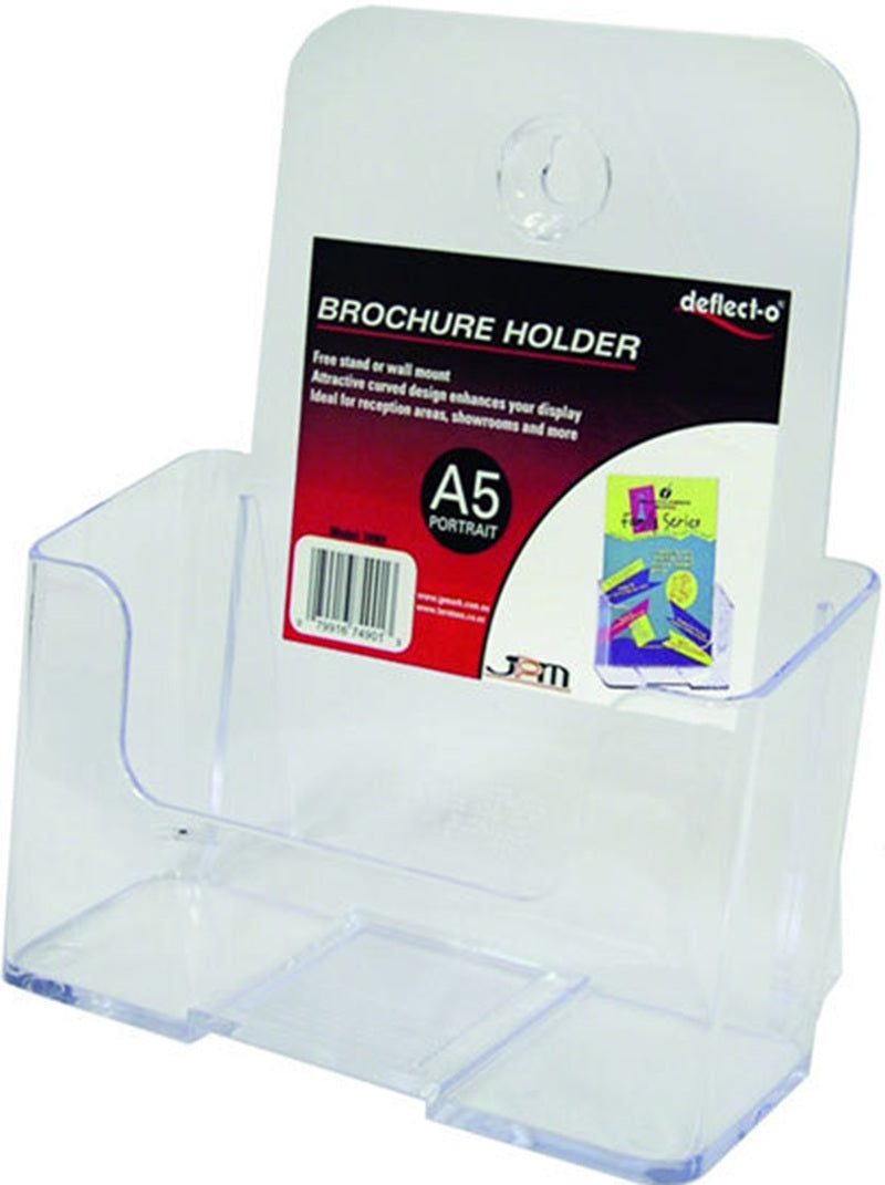 Deflect-O A5 Brochure Holder F/S Wall Mount 74901