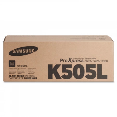 Genuine Samsung SLC2620 SLC2670 SLC2680 CLTK505L Black Toner Cartridge 6,000 Prints