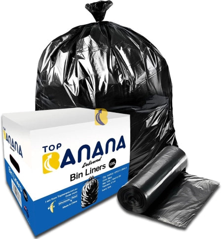Carton of 100 120L Black Bin Liners - Proud 30 micron (Super Strength)
