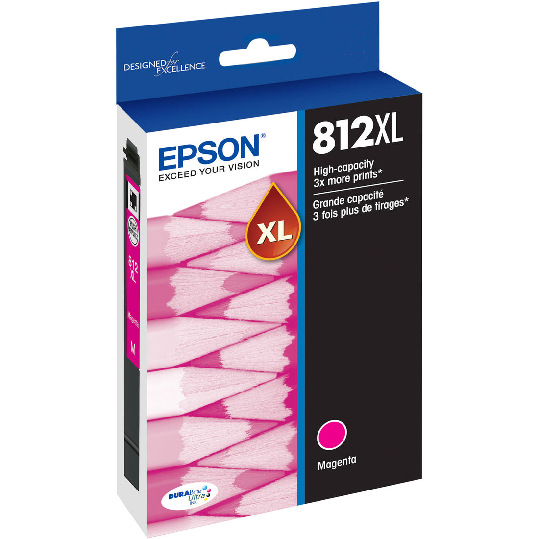 Epson 812XL Magenta Genuine High Yield Ink Cartridge C13T05E392 1,100 Print