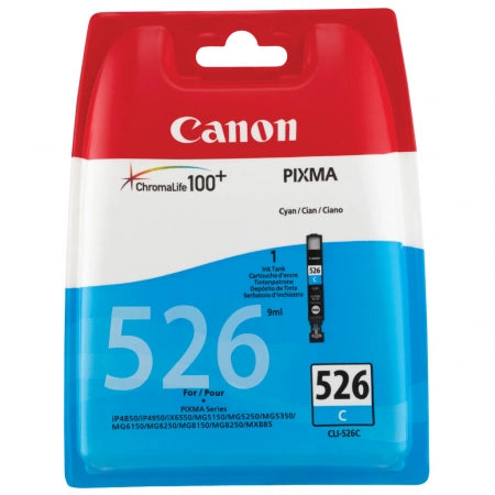 Genuine Canon CLI526C Cyan Ink Cartridge 462 Prints