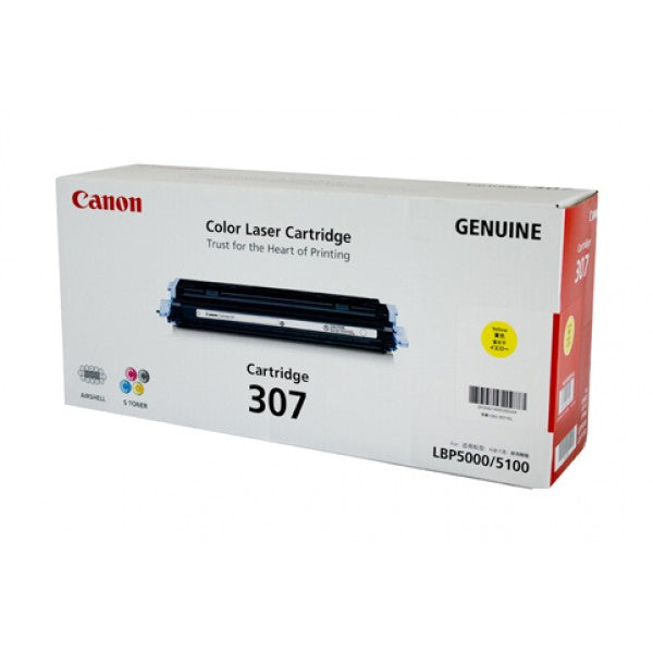 Genuine Canon CART307Y Yellow Toner Cartridge 2,000 Print
