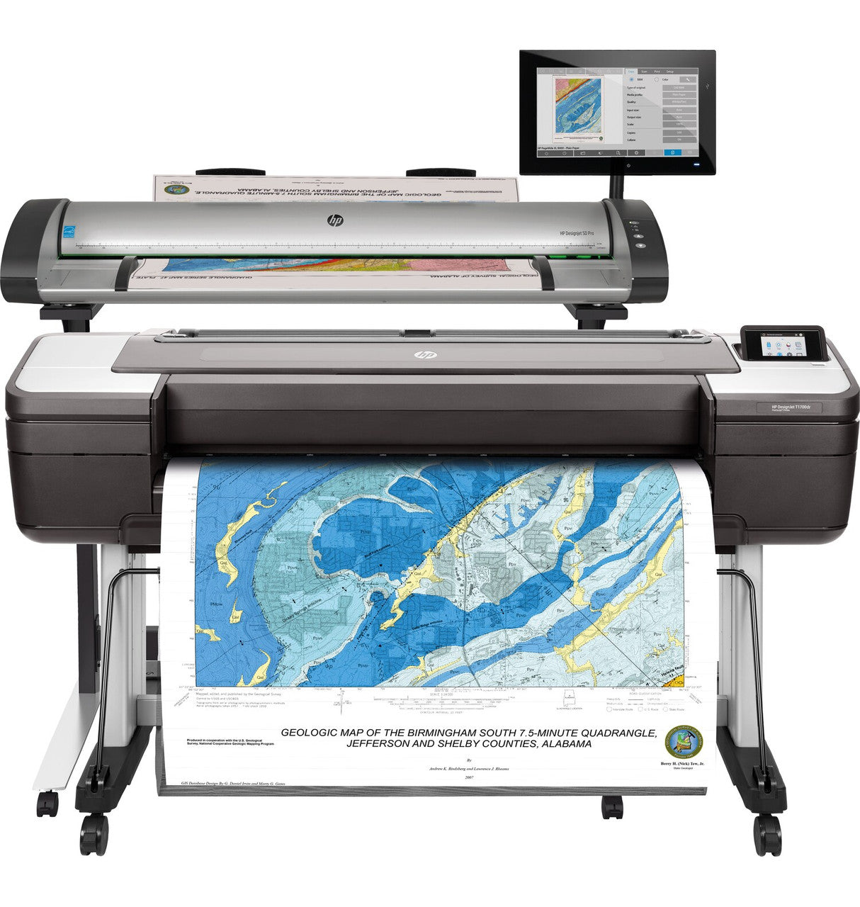 HP SD Pro Scanner + HP 44" DesignJet T1700DR PS InkJet Large Format Printer MFP 1GY94A