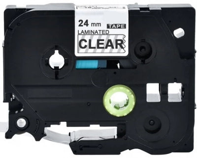 Brother TZe-151 Compatible Labelling Tape Black Text On Clear 24mm x 8m