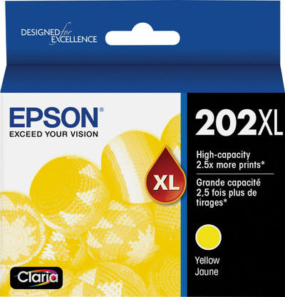 Genuine Epson 202XL Yellow Ink Cartridge 470 Print