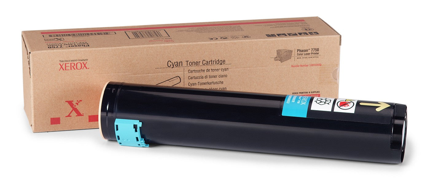 Genuine Fuji Xerox 7750 106R00653 Cyan Toner Cartridge 22,000 Print