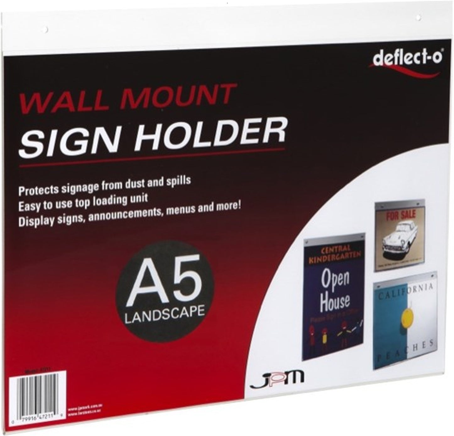 Deflect-O A5 Wall Mounted Document Holder Landscape 47111