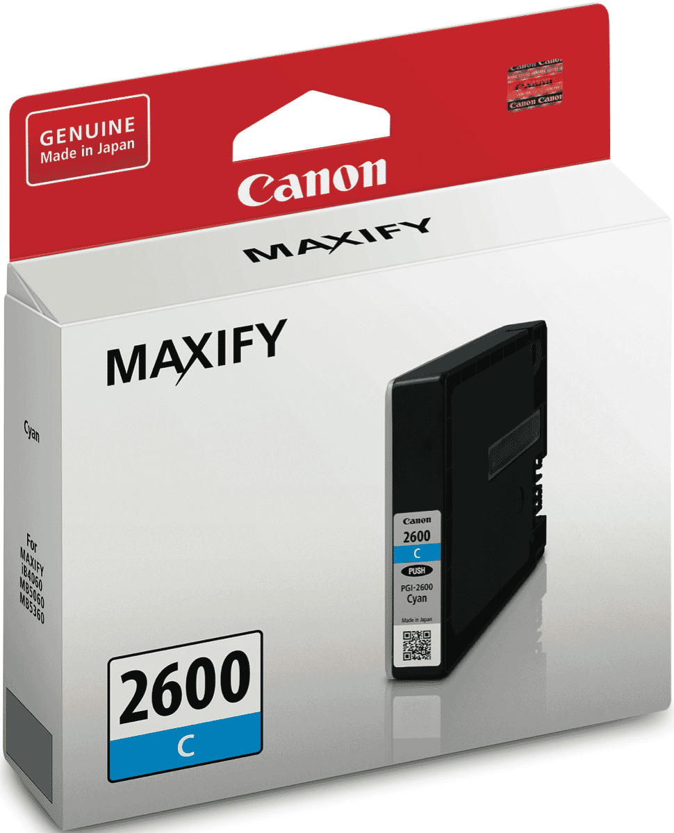 Canon PGI2600C Cyan Genuine Ink Cartridge 700 Print