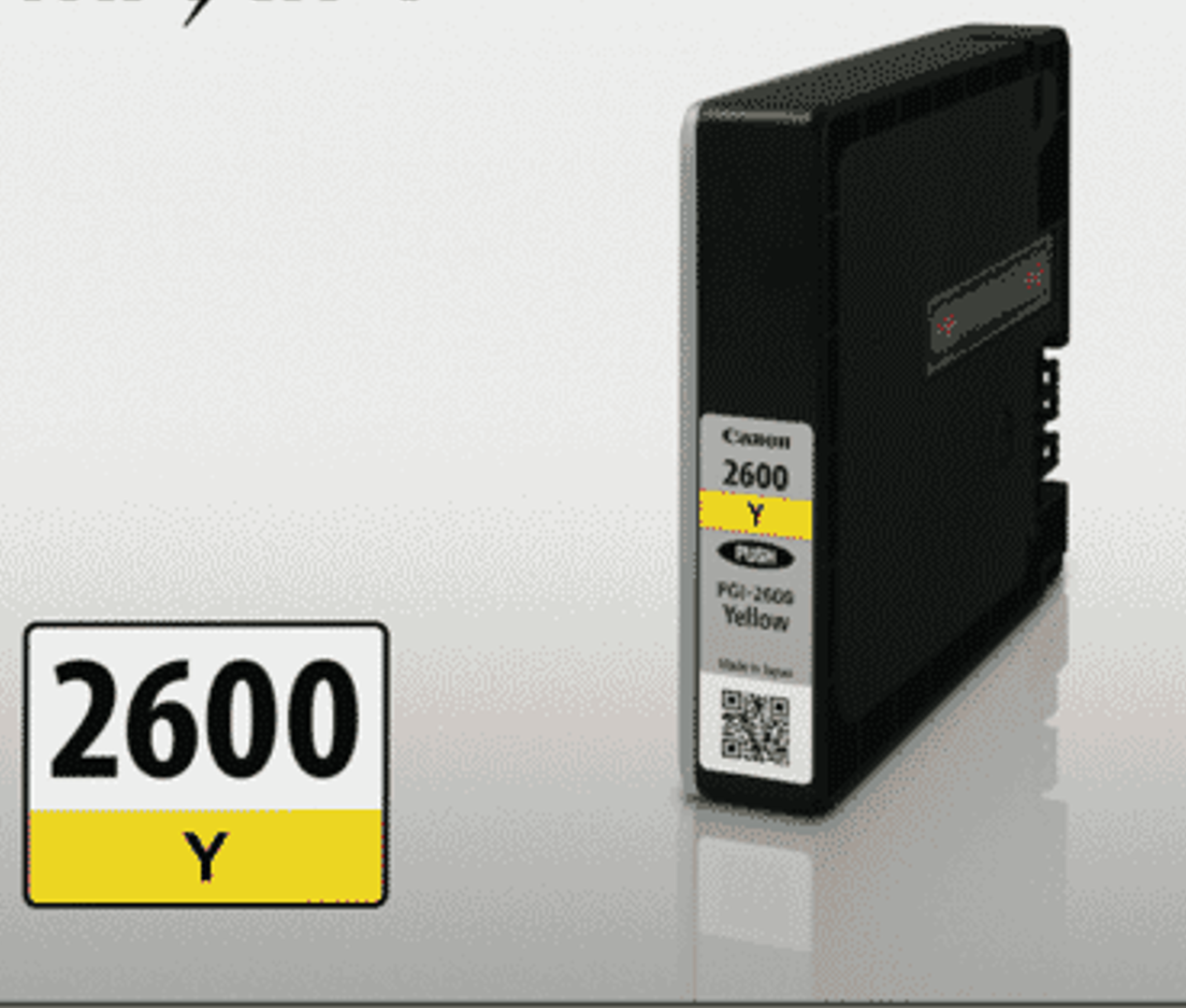 Canon PGI2600Y Yellow Genuine Ink Cartridge 700 Print