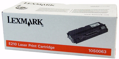 Lexmark E210 Black Toner Cartridge 10S0063 2,500 Yield (Genuine)