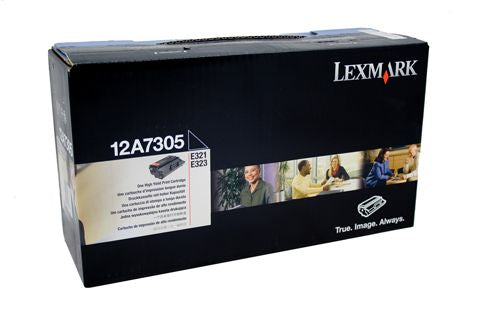 Lexmark E321 E323 Toner Cartridge High Yield 12A7305 6,000 Yield (Genuine)