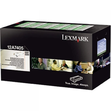 Lexmark E321 E323 Prebate Toner Cartridge 12A7405 6,000 Yield (Genuine)