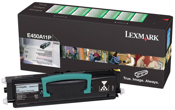 Genuine Lexmark E450H11P Black High Yield Toner Cartridge 11,000 Yield