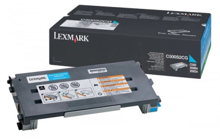 Lexmark C500S2CG Cyan Genuine Toner Cartridge 1,500 Yield