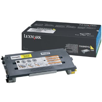 Lexmark C500H2YG Yellow Genuine Toner Cartridge 3,000 Yield