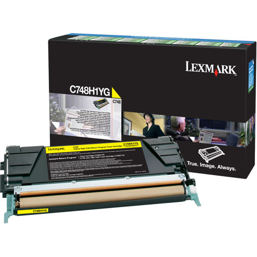 Genuine Lexmark C748 C748H1YG Yellow Toner Cartridge 10K Print Yield
