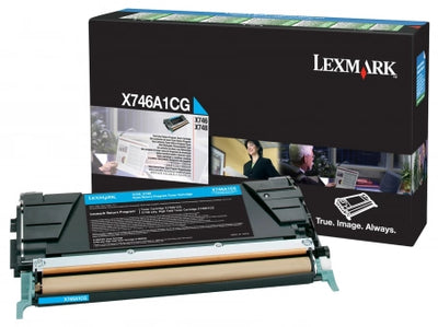 Lexmark X746A1CG Cyan Genuine Toner Cartridge 7K Print Yield