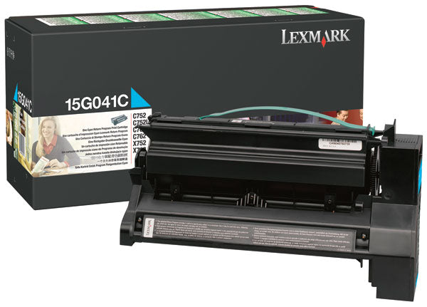 Lexmark 15G041C Cyan Toner Cartridge 6,000 Yield (Genuine)