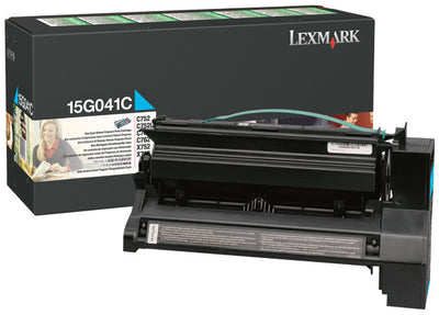 Lexmark 15G041C Cyan Toner Cartridge 6,000 Yield (Genuine)