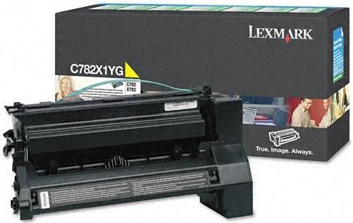 Lexmark C782 X782 C782X1YG Yellow Genuine Toner Cartridge 15,000 Yield