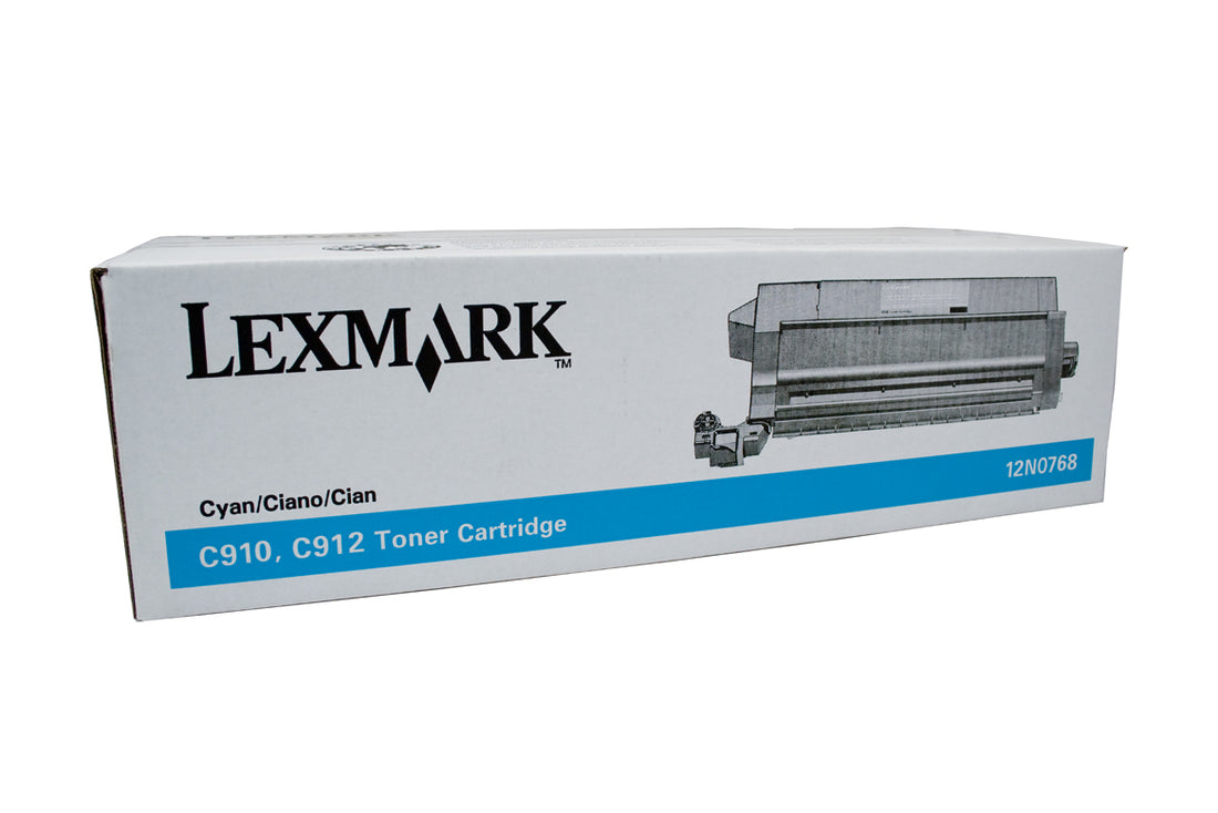 Lexmark 12N0768 Genuine Cyan Toner Cartridge 14K Print Yield