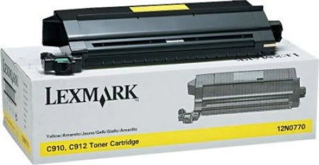 Lexmark 12N0770 Genuine Yellow Toner Cartridge 14K Print Yield