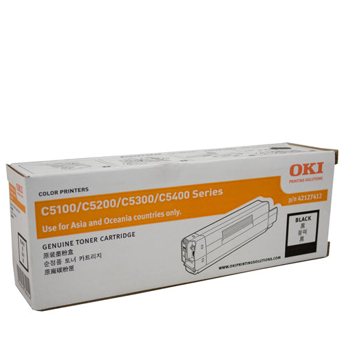OKI C5100 42127412 Black Genuine Toner Cartridge 5,000 Print