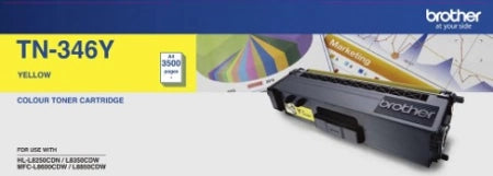 Brother TN346Y Yellow Genuine Toner Cartridge 3.5K Print Yield