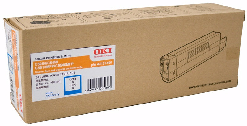 OKI C5250 42127460 Cyan Genuine Toner Cartridge 5,000 Print