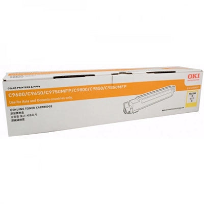 Genuine OKI C9600 42918917 Yellow Toner Cartridge 15,000 Prints