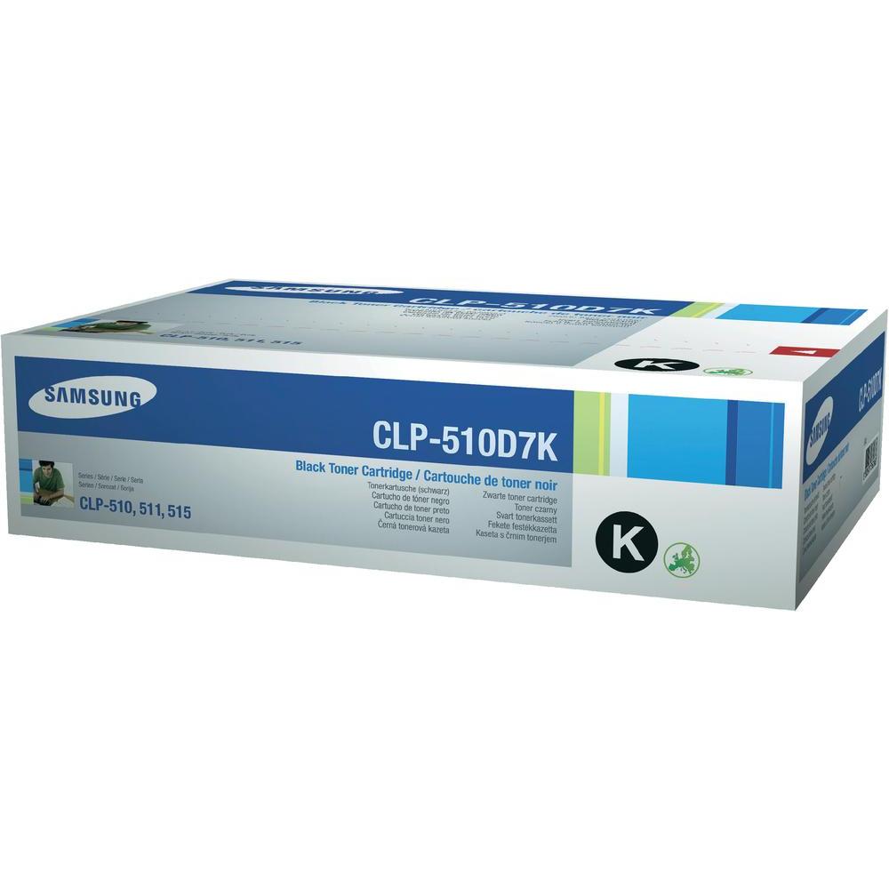 Samsung CLP510N CLP515 CLP510D7K Black Genuine Toner Cartridge 7,000 Print