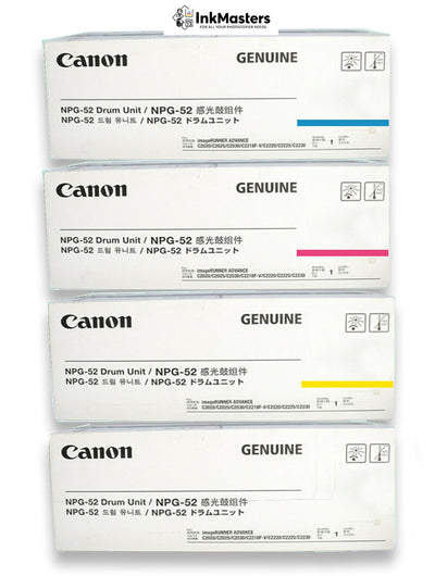 Genuine 4-Pack Canon NPG-52 CMYK Imaging Drum Unit 43K/36K Page
