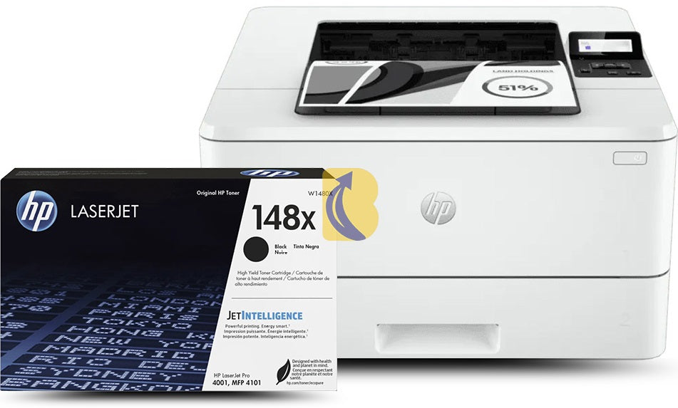 HP LaserJet Pro 4001dn Mono Laser Printer 2Z600F+Toner Bundle