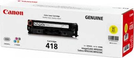 Genuine Canon CART418Y Yellow Toner Cartridge 2,900 Prints
