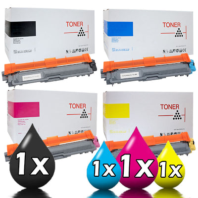 4 Pack Brother White Box TN-251/TN-255 Toner Set 1BK,1C,1M,1Y