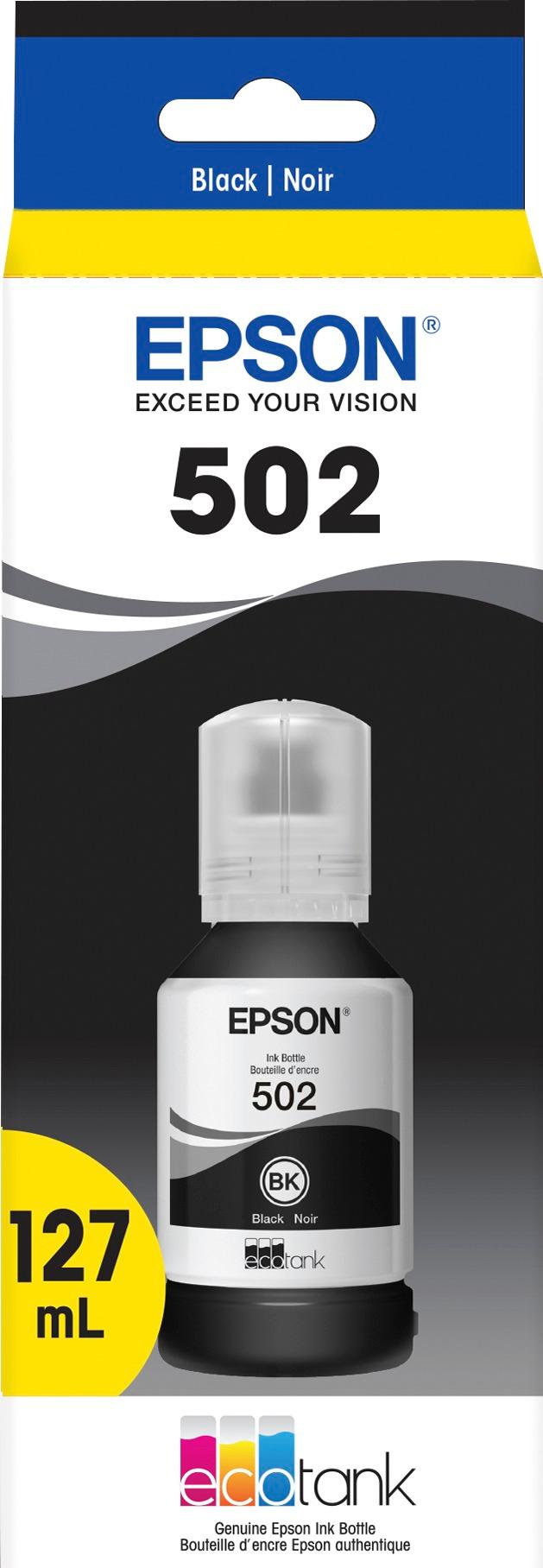 Genuine Epson T502 Black EcoTank Ink Bottle C13T03K192 7,500 Print
