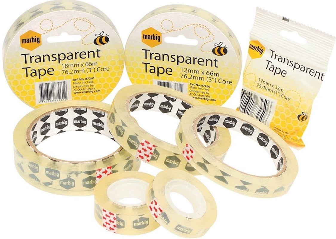 Marbig Transparent Tape 18mm x 66