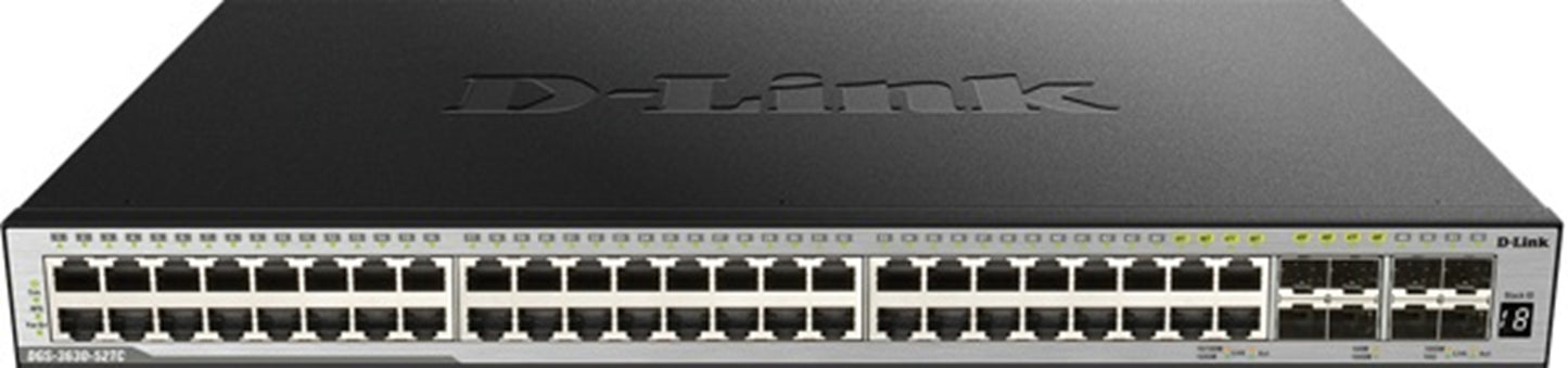 D-Link 52-Port Layer 3 Stackable Managed Gigabit Switch with 4 10GbE Ports DGS-3630-52TC