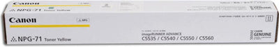 Genuine Canon TG71 GPR55 NPG71 Yellow Toner Cartridge 60,000 Print