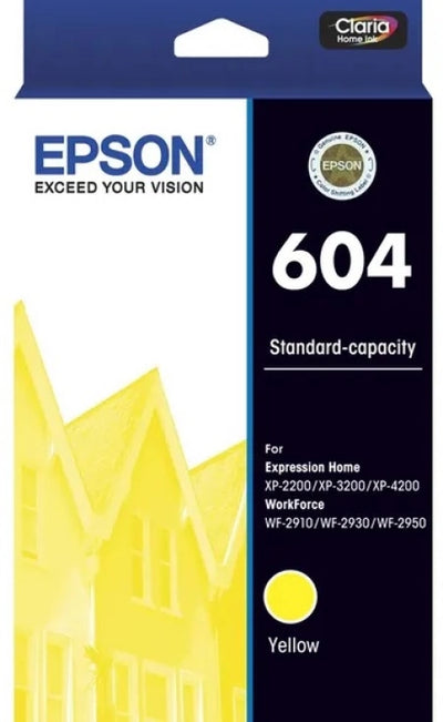 Genuine Epson 604 Yellow Ink Cartridge 130 Prints